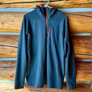 Patagonia Men's R1 Polartec Pullover Hoody L Grey/Orange